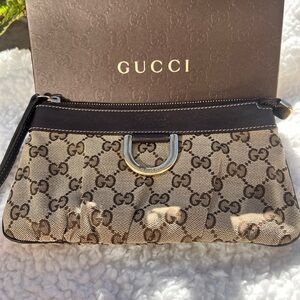 Gucci Canvas Wristlet